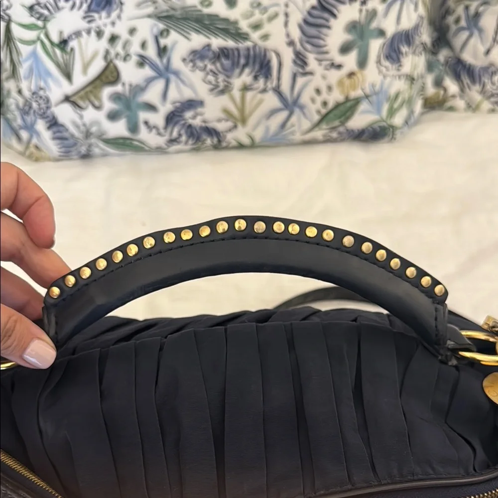 Stella McCartney Navy Nylon Pleated Women's Bag - Picture 7 of 16